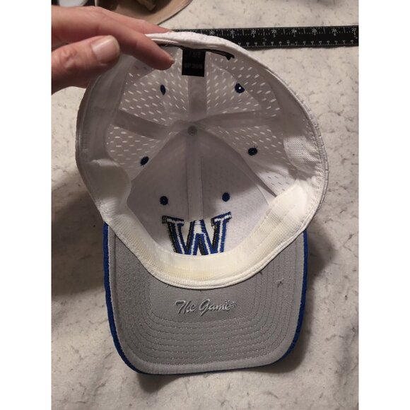 Weber State Wildcats Blue White Fitted Hat The Game Pro Size 7 3/8 - Picture 5 of 8